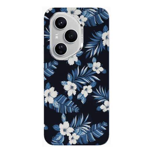 Honor Magic 400 Pro flower blue laves Transparent Silicone TPU Θήκη